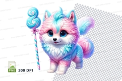 Candy colored fox with lollipop Product Image 1