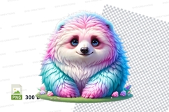 Colorful sloth clipart Product Image 1