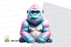 Colorful gorilla clipart Product Image 1