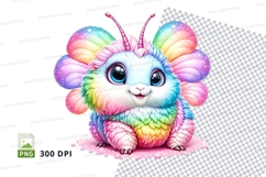 Rainbow bunny with butterfly wings Product Image 1