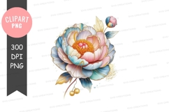 Elegant floral illustration png Product Image 1