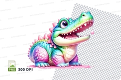 Colorful cartoon crocodile Product Image 1
