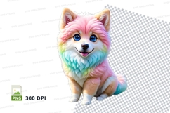 Rainbow pomeranian puppy Product Image 1