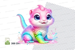 Colorful kitten clipart Product Image 1