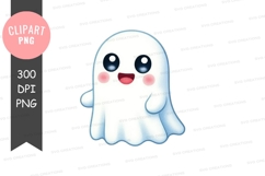 Cute ghost clipart png Product Image 1