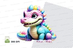 Colorful cartoon crocodile Product Image 1