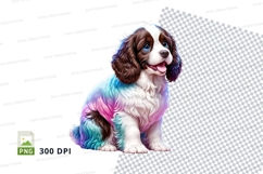 Colorful puppy clipart Product Image 1
