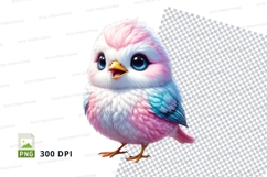 Colorful baby bird clipart Product Image 1