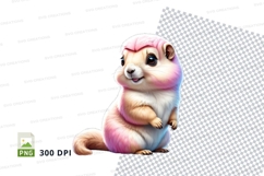 Colorful chipmunk clipart Product Image 1
