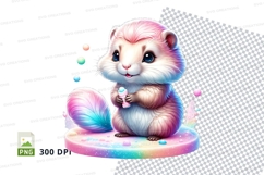 Playful pastel hamster Product Image 1