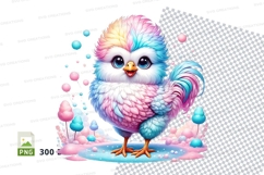 Whimsical rainbow bird Product Image 1