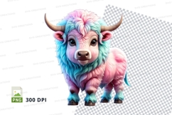 Colorful cartoon bull Product Image 1