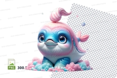 Playful dolphin in bubbles Product Image 1