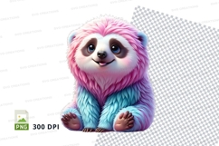 Colorful sloth clipart Product Image 1