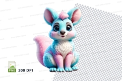 Colorful cartoon fox Product Image 1