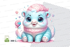 Cute pastel lamb with candy Product Image 1