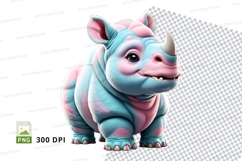 Cartoon rhino clipart Product Image 1