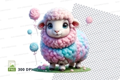 Pastel sheep with candy Product Image 1