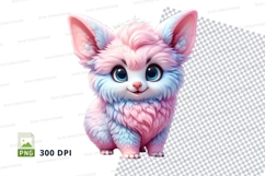 Whimsical pastel kitten Product Image 1