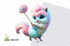 Colorful cat with lollipop Product Image 1