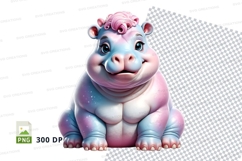 Cute cartoon hippo Product Image 1