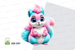 Colorful squirrel clipart Product Image 1