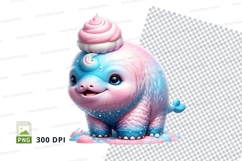 Whimsical dolphin with frosting hat Product Image 1