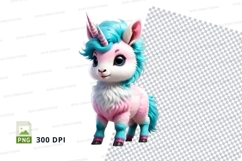 Colorful unicorn clipart Product Image 1