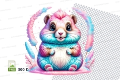 Colorful cartoon hamster Product Image 1