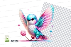 Colorful bird clipart Product Image 1