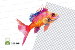 Colorful tropical fish clipart Product Image 1
