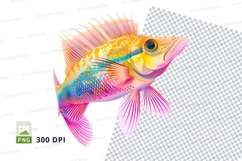 Colorful fish clipart Product Image 1