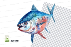 Watercolor tuna fish Product Image 1