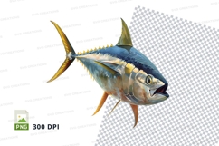 Clipart of a blue tuna fish Product Image 1