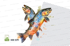 Two jumping trout Product Image 1