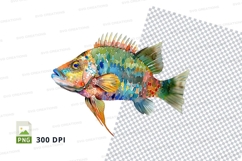 Colorful fish clipart Product Image 1