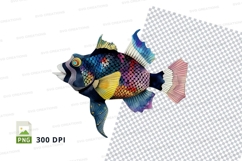 Colorful fish clipart Product Image 1