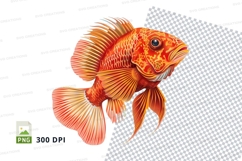 Vibrant red fish clipart Product Image 1