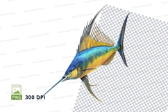Vibrant sailfish clipart Product Image 1