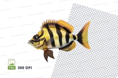 Yellow and black striped fish Product Image 1