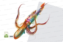 Colorful octopus clipart Product Image 1