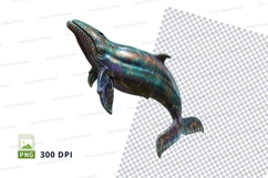 Cosmic whale clipart Product Image 1