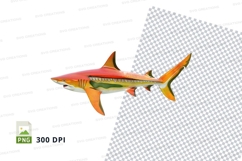 Colorful shark clipart Product Image 1