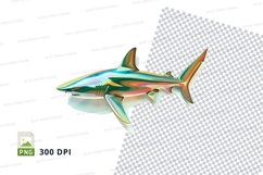 Colorful shark clipart Product Image 1