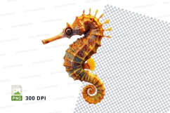 Vibrant seahorse clipart Product Image 1