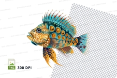 Colorful fish clipart Product Image 1
