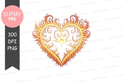 Filigreed heart clipart png Product Image 1