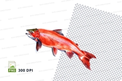 Vibrant red fish clipart Product Image 1