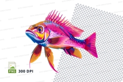 Colorful fish clipart Product Image 1
