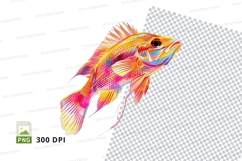 Colorful fish clipart Product Image 1